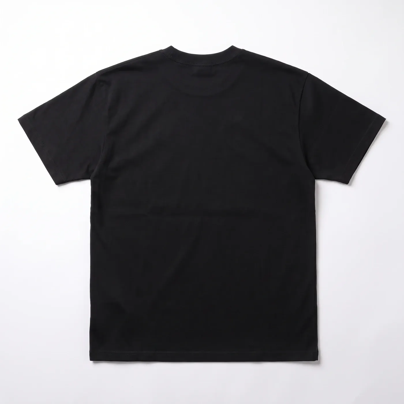 GUTTER Tee in Black, laid flat, back